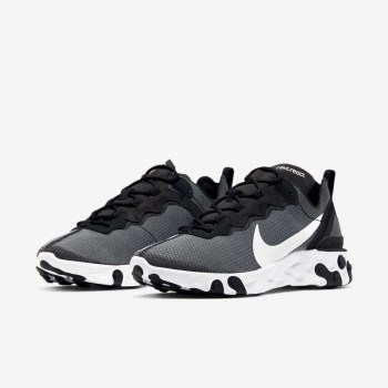 Nike React Element 55 SE - Férfi Utcai Cipő - Fekete/Fehér